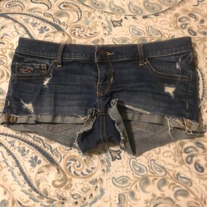Dark wash holster jean shorts